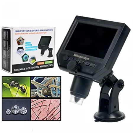 Portable 3.6MP Digital Microscope with 4.3 Inch HD LCD Display and 1-600X Zoom
