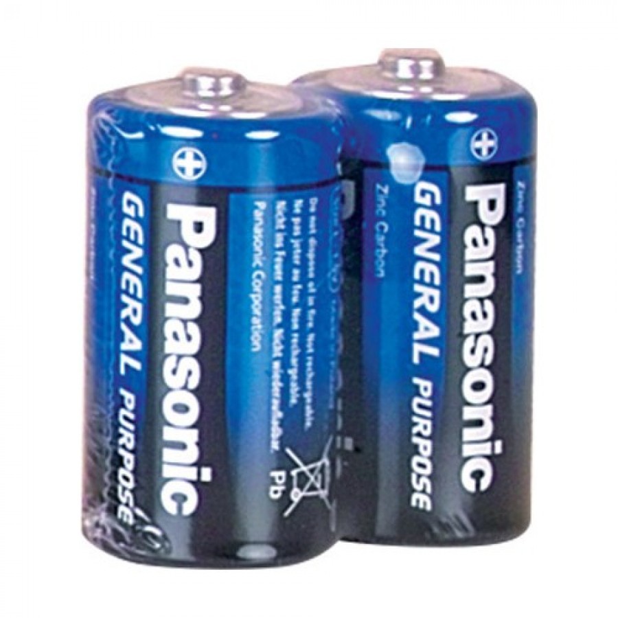1.5V D Zinc-Carbon Panasonic Battery 2PCS
