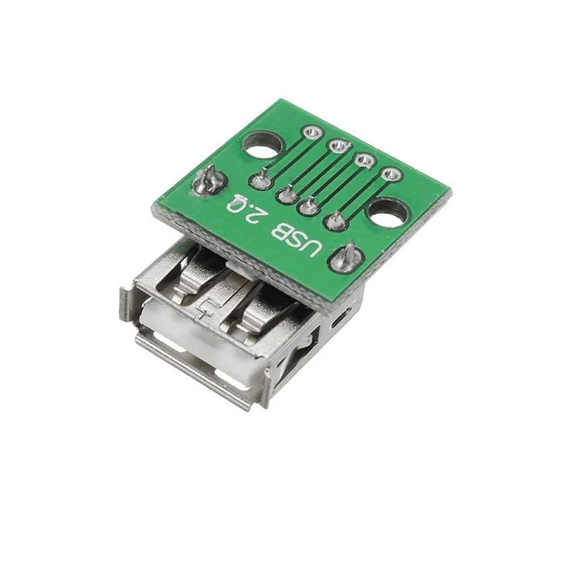 USB 2.0 Female to 2.54mm Breakout Board with Direct 4P Adapter Board
