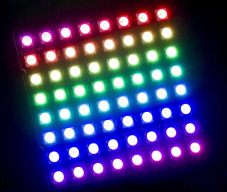 64 Bit 8×8 WS2812 5050 RGB LED Driver Development Board