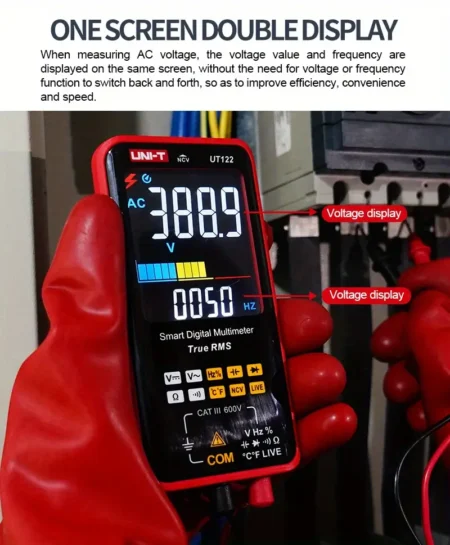 UNI-T UT122 Smart Professional Digital Multimeter Dual Display Mode NCV LIVE Tester True RMS Intelligent Multimeter