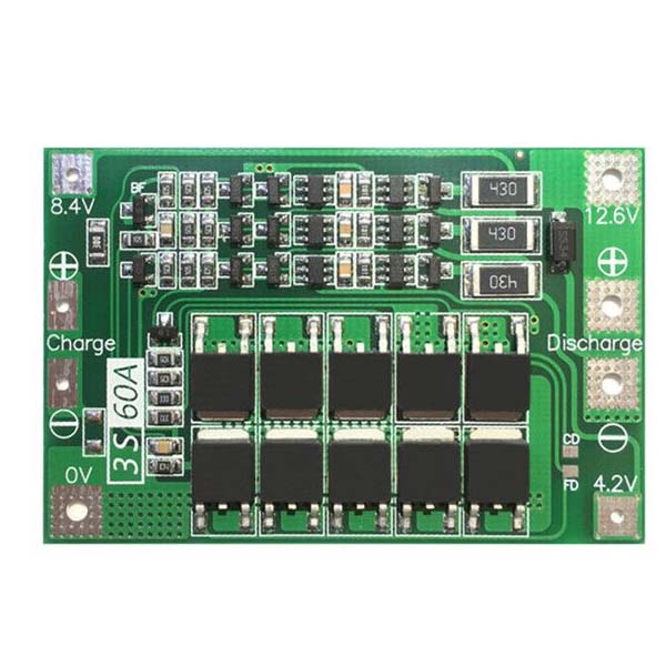 3S 11.1V 60A 18650 Lithium Battery Overcharge And Over-current Protection board-Good Quality