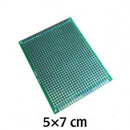 5x7 cm Universal FR4 PCB Prototype Board Single-Sided 2.54mm Hole Pitch Dots With Green Musk