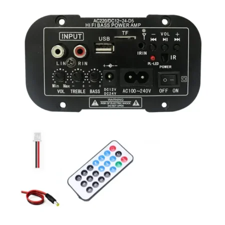 10 Inch 220V Car Bluetooth Amplifier HiFi Bass Power AMP Stereo Digital Amplifier + Remote for U DISK Card Reader TF
