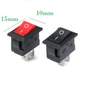 Rocker Switch 2 pin ON/OFF 6A 250V 10*15mm (kc 6a88)