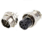 GX16-6 Pole Metal Male Female Panel Connector