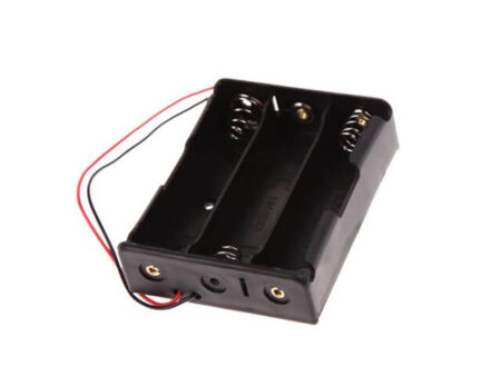 18650 Battery Case Holder 3 cells Black Plastic Storage Box Case Holder For Battery 3 x 18650 Cell Box, Without Cover