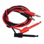 4mm Banana Plug to Hook Test Lead Cable 1 Meter – Red & Black Pair
