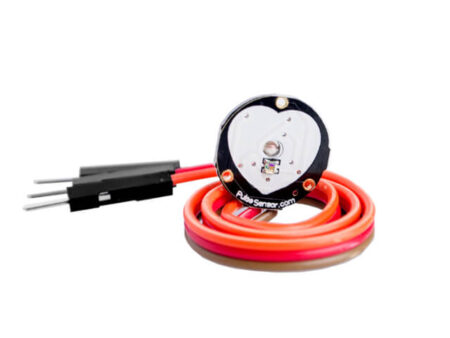 Pulse Sensor Amped Finger Heart Rate Module – 3-Pin (Male Header) + 3 Jumper Wires