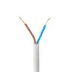 PVC 1mm 2 Core Flex Cable White For Transformer 1 Meter (Gray Color)