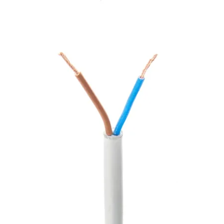 PVC 1mm 2 Core Flex Cable White For Transformer 1 Meter (Gray Color)