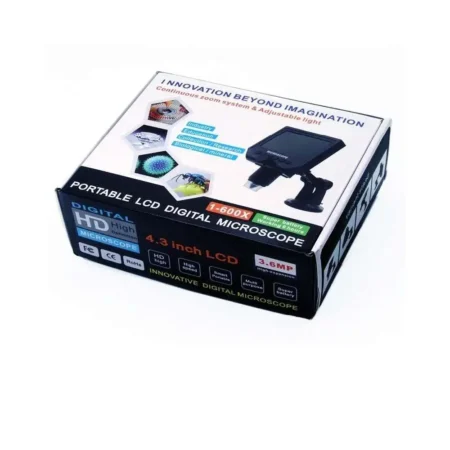 Portable 3.6MP Digital Microscope with 4.3 Inch HD LCD Display and 1-600X Zoom