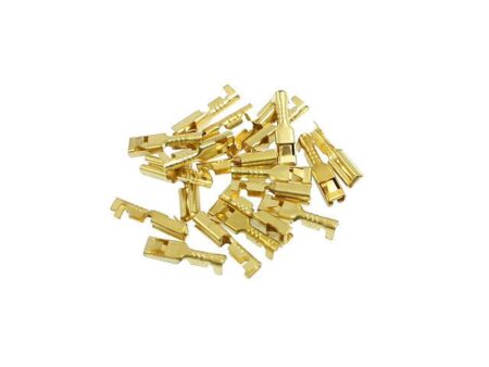 2.8mm Female Terminal – Gold-Color Brass Receptacle (Single Piece)