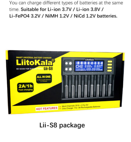 LiitoKala Lii-S8 8 Slots Smart Intelligent Battery Charger