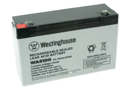 WESTINGHOUSE WA6100 6V 10Ah lead acid Rechargeable Battery