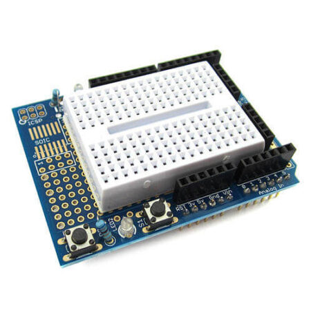 Prototype Shield w/ Breadboard - Arduino Compatible
