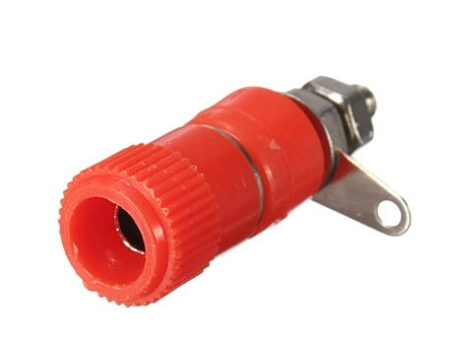 Banana Plug Medium 4 mm Female Red Color