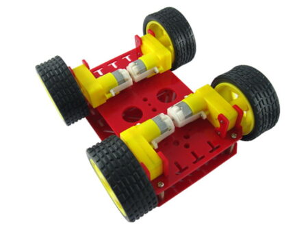 4WD Complete Mini Plastic Robot Chassis Kit – With 4 Advanced 90 Degree Motors