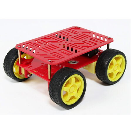 4WD Complete Mini Plastic Robot Chassis Kit – With 4 Advanced 90 Degree Motors