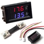 Dual Led 0.28 inch DC 100V 100A LED Digital Ammeter-Voltmeter With Shunt
