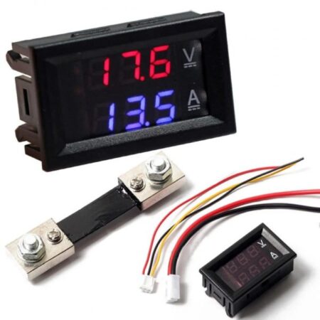 Dual Led 0.28 inch DC 100V 100A LED Digital Ammeter-Voltmeter With Shunt