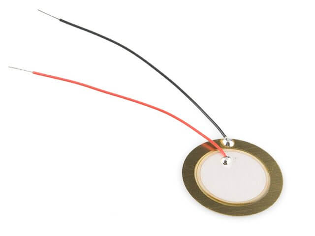 Piezo Element Piezoelectric Sensor Detect Vibration or a Knock 20mm with Cable