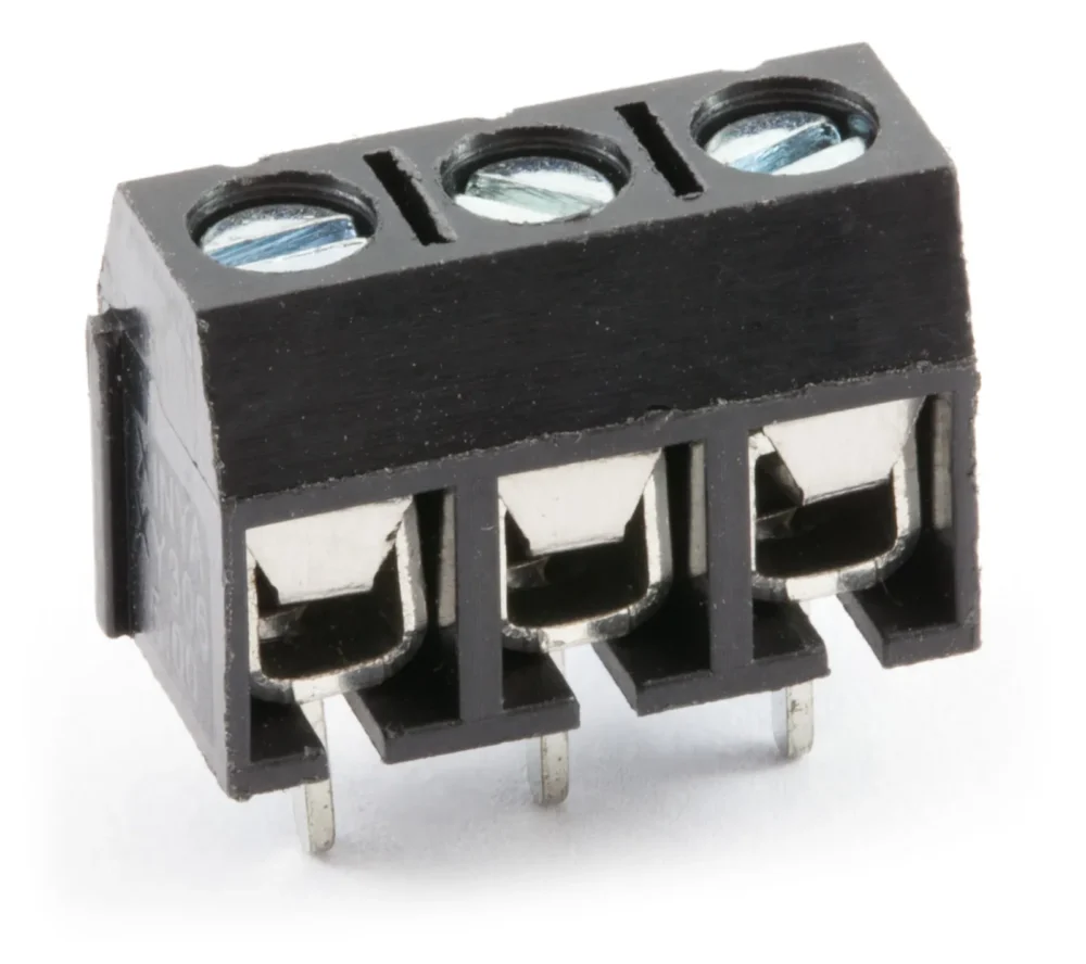 3 Pin PCB Mount Screw Terminals Block Pitch 5mm Black