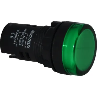 LED Indicator Pilot Light AD16-22DS AC 220V 20mA Green