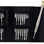 25 in 1 Precision Screwdrivers Set Repair Tool Kits with Black Leather Bag