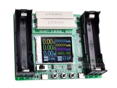 2 Channel Battery Capacity Tester for 18650 Lithium Battery Voltage Current Indicator 1.77in TFT LCD Display Module