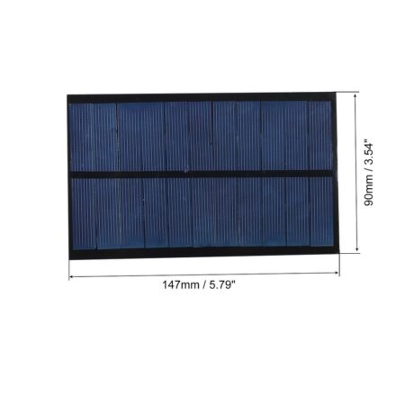 Mini Solar Panel Cell 5.5V 240mA 1.32W 147mm x 90mm for DIY Project Pack of 1 - 147mm x 90mm