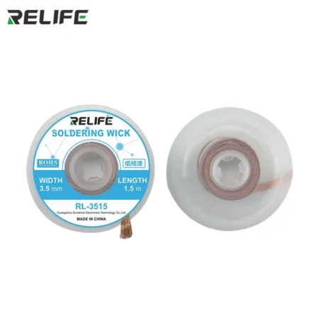 RELIFE Soldering Wick Desoldering Braid Solder Remover Wire RL-3515 3.5mm 1.5 Meter
