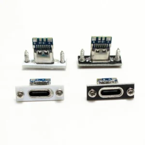 Type-C USB Jack 3.1 Type-C 4Pin Female Connector Jack Socket With Screw fixing plate