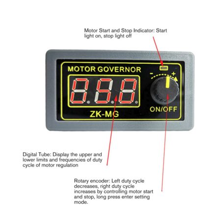 ZK-MG 5-30V 12V24V 5A High Power PWM DC Motor Speed Controller Digital Display Encoder Duty