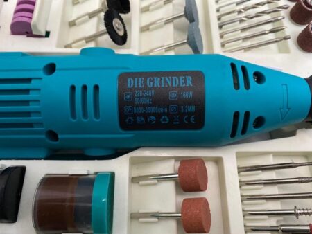 Electric Drill & Die Grinding 130 Watt  Large Tools Kit 226 Pcs 8000-30000/min 3.2mm Green