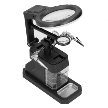 TE-803 2.5x/4x/16x USB Auxiliary Clip Welding Magnifying Glass 16 LED Hand Soldering Solder Iron Stand Holder Station Magnifier