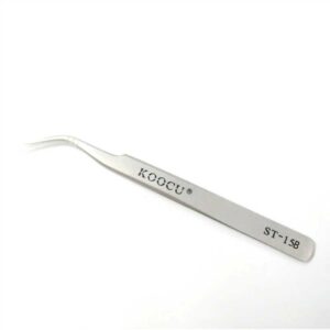 KOOCU Non-Magnetic acid-proof Curved Tweezer Stainless Tilted ST-15B