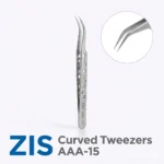 ZIS Anti-Static Stainless Tweezers Curved Tilted AAA-15