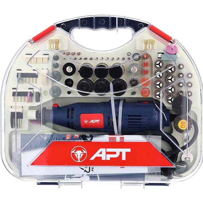 APT DW06412 135W Variable Speed Mini Craft Rotary Tool Kit – 192 Accessories