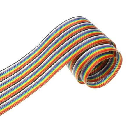 24AWG 40pin Dupont Wire Flexible Rainbow Color Flat Ribbon Cable 1 Meter