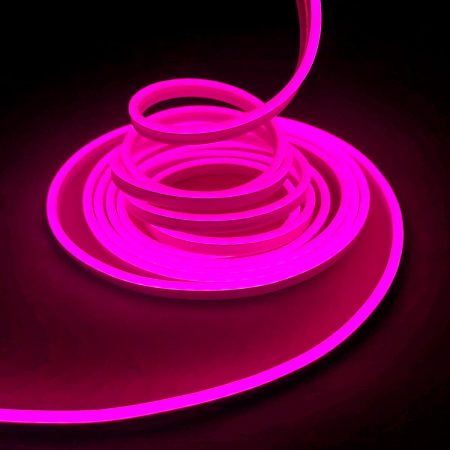 5M Neon Light Dance Party Decor Light Neon LED Lamp Flexible EL Wire Rope Tube Waterproof LED Strip pink
