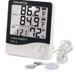 HTC–2 Digital Thermometer Hygrometer Clock Calendar with Sensor Probe