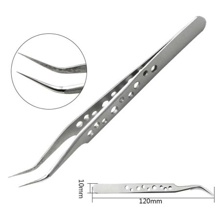 M&R Anti-static Curved Tweezers 7-SA SR 12Cm