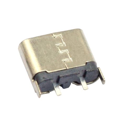 USB Type c 2 Pin Jack Connector Female Socket Vertical Plug Fast Mobile Charging Port