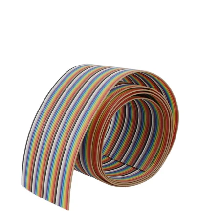 24AWG 50pin Dupont Wire Flexible Rainbow Color Flat Ribbon Cable 1 Meter