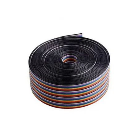 24AWG 40pin Dupont Wire Flexible Rainbow Color Flat Ribbon Cable 1 Meter