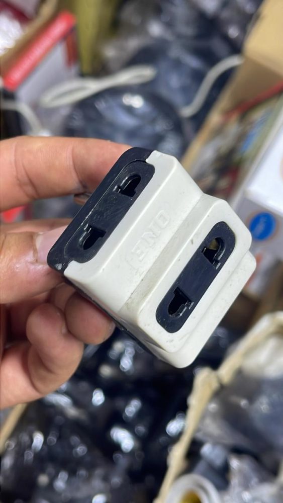 Power Strip Extension Socket 3 Slots 6A EU Plug White & Black