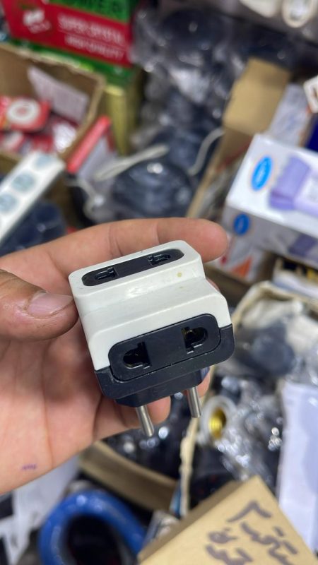 Power Strip Extension Socket 3 Slots 6A EU Plug White & Black