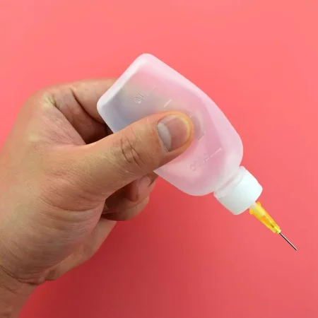 50cc Bottle 50ML Needle Tip Glue Bottle Squeeze Plastic Bottle Dispensing Needle Sealing Cap, Needle Tip Bottles