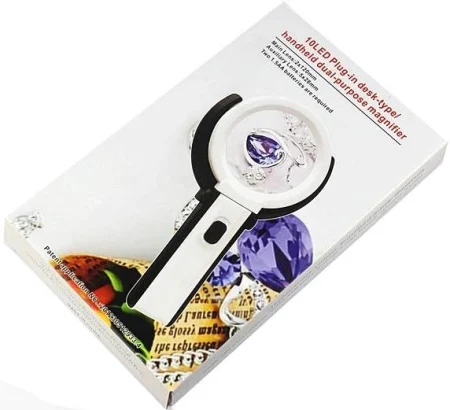 Magnifier desktop 2x/5x-120mm foldable with backlight (10 LED) mg3b-1c